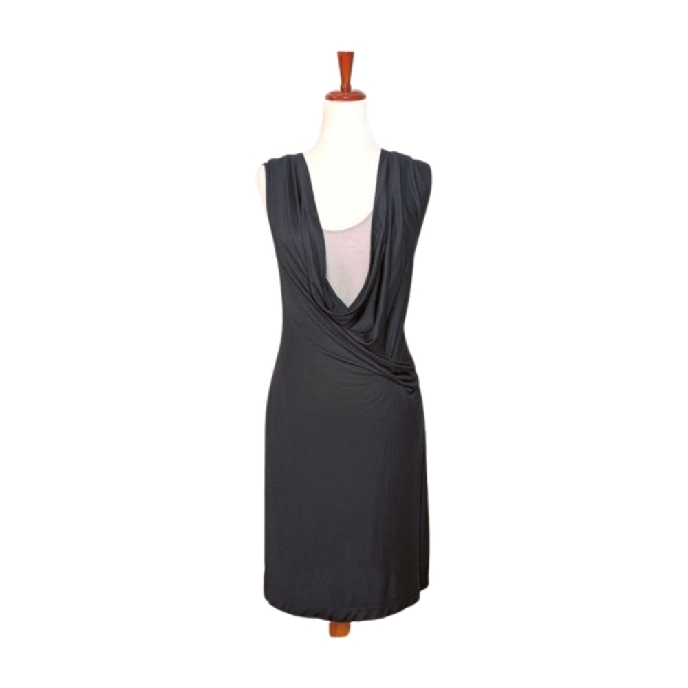 Theory Drape Neck Layered Sleeveless Modal‎ Tank Dress Size Medium